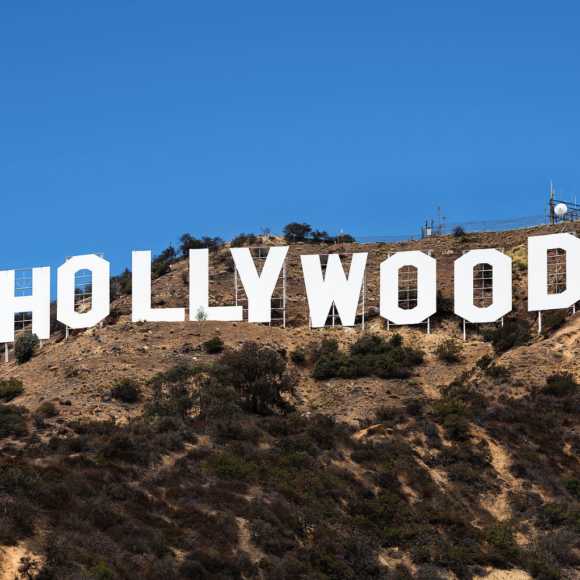 Hollywood sign on a hill