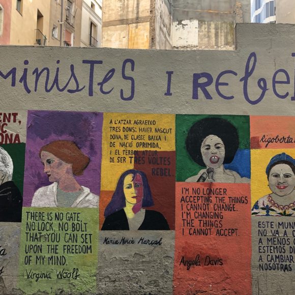 Street art portraits of radical feminists