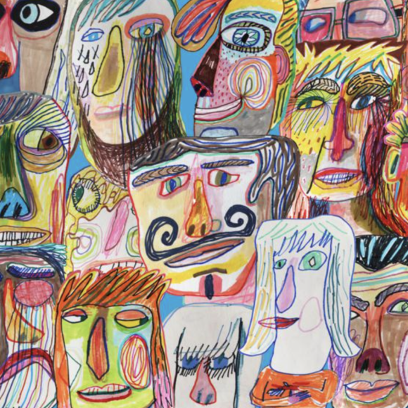 drawing of faces