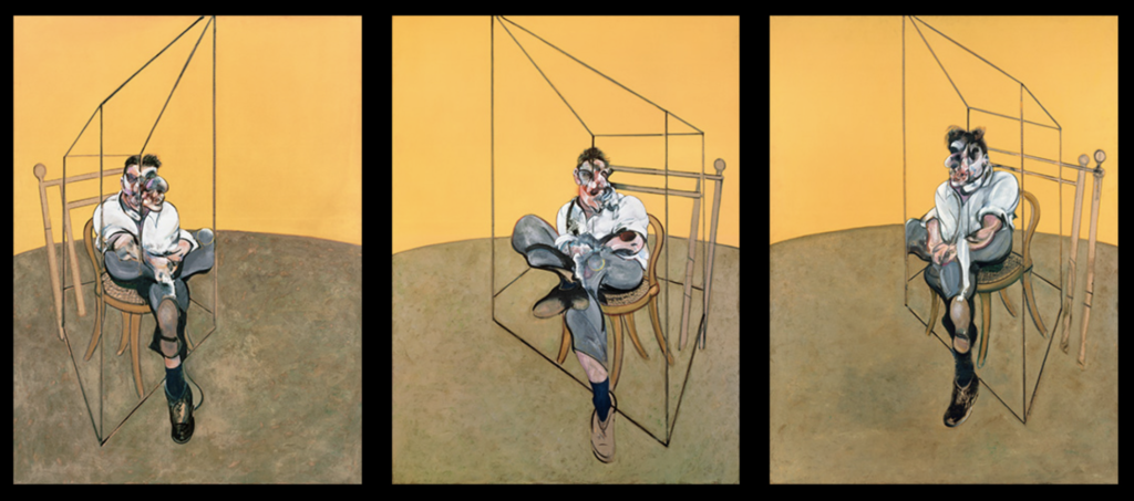 Three studies of Lucian Freud by Francis Bacon