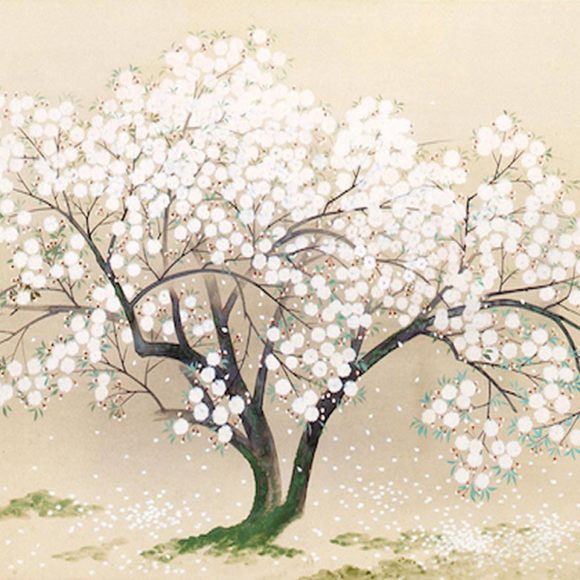 Japanese art - blossoming tree