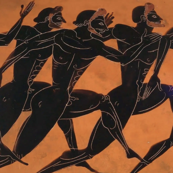 Ancient Greek pottery Olympic game